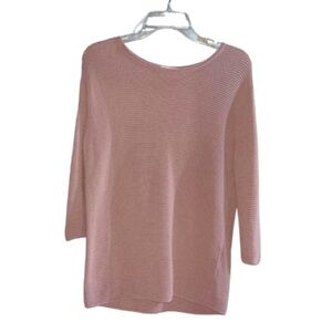 Arizia Wilfred Mauve Pink Linen Blend Ribbed Straight Tunic Sweater size‎ xxs